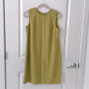 J Jill petite dress, yellow green, size 8P, like new